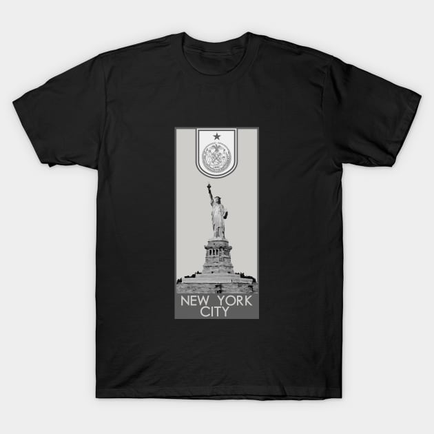 New York City Seal - Statue of Liberty T-Shirt by enigmaart